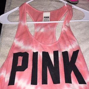 PINK tie dye tank top